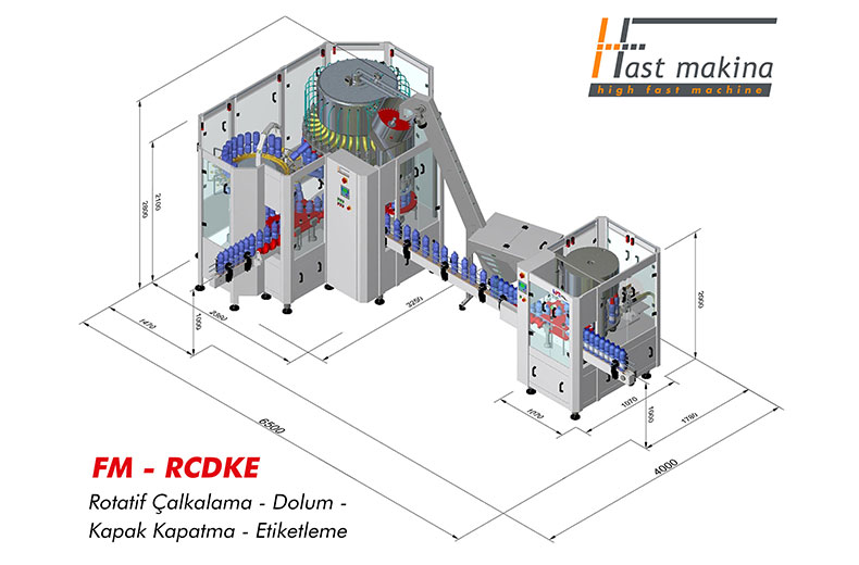 Rotatif Çalkalama - Dolum - Kapak Kapatma - Etiketleme - 1