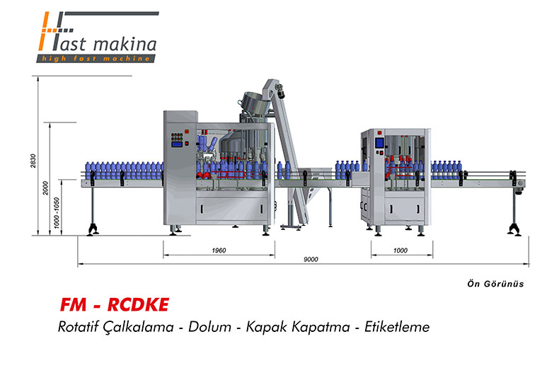 Rotatif Çalkalama - Dolum - Kapak Kapatma - Etiketleme - 2